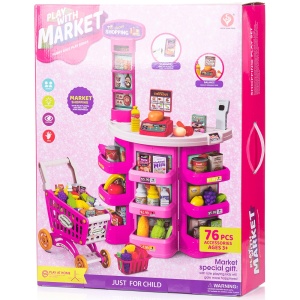 Set jucarie Chipolino Supermarket 78 cm cu lumini, sunete si 76 accesorii - Img 12