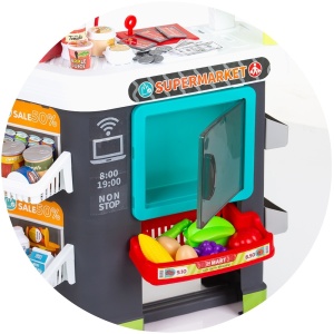 Set jucarie Chipolino Supermarket 87 cm cu lumini, sunete si 81 accesorii - Img 8