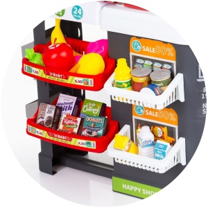 Set jucarie Chipolino Supermarket 87 cm cu lumini, sunete si 81 accesorii - Img 11