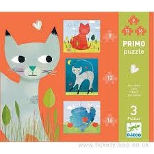 Set puzzle-uri progresive pisicute Djeco - Img 1