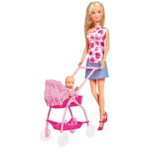 Set Simba Steffi Love New Born Baby Set papusa 29 cm, 1 bebelus si accesorii - Img 2