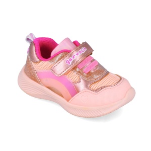 Sneakers cu leduri si curcubeu Garvalin 252801, roz
