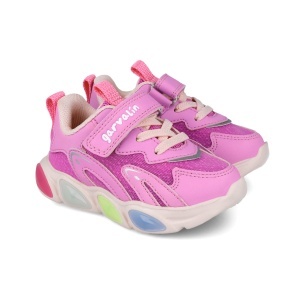 Sneakers cu luminite Garvalin 251808, roz