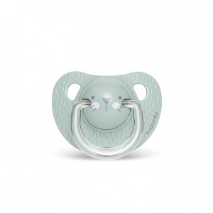 Suzetă anatomică +18 luni, pisică verde Hygge Suavinex