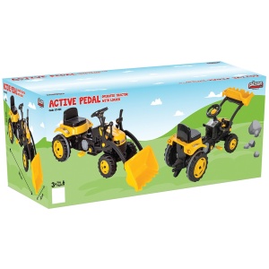 Tractor cu pedale Pilsan Active with Loader 07-315 yellow - Img 5