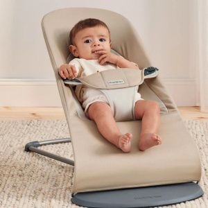 BabyBjorn - Balansoar Balance Soft Khaki cu detalii Beige, Tesatura - Img 3