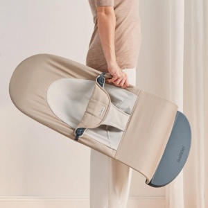BabyBjorn - Balansoar Balance Soft Khaki cu detalii Beige, Tesatura - Img 5