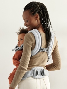 BabyBjorn - Marsupiu anatomic cu multiple pozitii de purtare colectia Harmony, 3D Mesh, Silver - Editie Limitata - Img 4