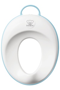 BabyBjorn - Reductor pentru toaleta Toilet Training Seat, White/Turquoise