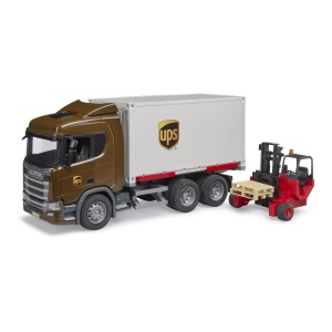 Bruder camion UPS Scania Super 560R si stivuitor - Img 2