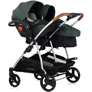 Carucior gemeni Chipolino Duo Smart 3 in 1 basil - Img 10