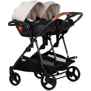 Carucior gemeni Chipolino Duo Smart 3 in 1 biscotta - Img 11