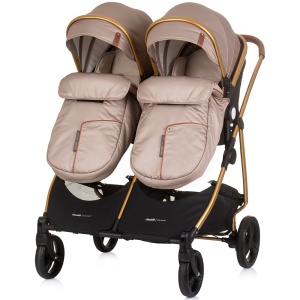 Carucior gemeni Chipolino Duo Smart 3 in 1 golden beige - Img 8