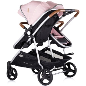 Carucior gemeni Chipolino Duo Smart 3 in 1 pink marshmallow - Img 4