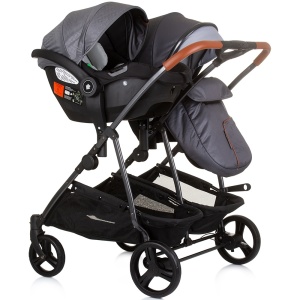 Carucior gemeni Chipolino Duo Smart 3 in 1 silver grey - Img 10