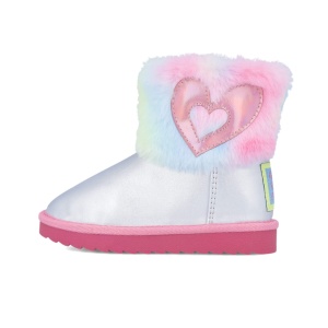 Cizmulite pentru fetite Inimioara, Agatha Ruiz De La Prada, argintiu