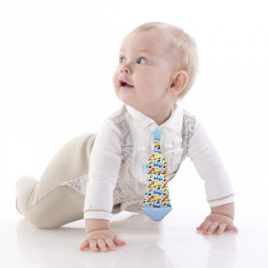 Cravata bebelusi cu accesoriu de dentitie BabyJem