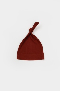 Cutie 4 piese pentru nou nascut - 100% bumbac organic - Caramiziu, BabyCosy