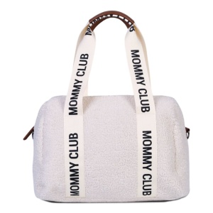 Geanta de bebe Childhome Mommy Club Signature Teddy Offwhite