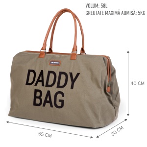 Geanta de infasat Childhome Daddy Bag Kaki - Img 4