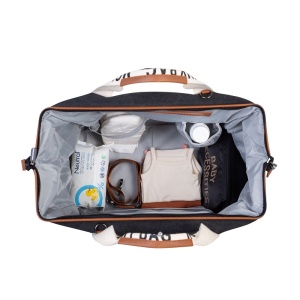 Geanta de infasat Childhome Mommy Bag Signature Negru - Img 4