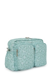 Geantă pentru scutece și accesorii bebe, DuoPack, Carry Bliss, verde leo print - Img 4