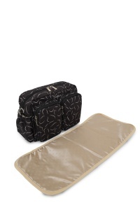Geantă pentru scutece și accesorii bebe, DuoPack, Carry Bliss, wave negru - Img 3