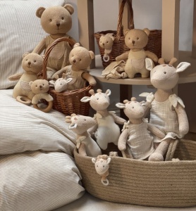 Girafa Leoni din bumbac organic, Egmont Toys - Img 3