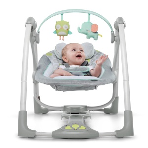 Ingenuity - Leagan portabil Swing 'n Go Portable Swing™ - Hugs & Hoots™ - Img 3