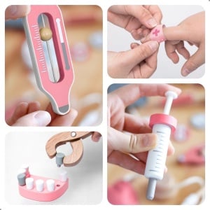 Joc de rol Trusa completa de doctor, roz, UMU Toys - Img 2