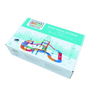 Jocuri magnetice Traseu de curse 65 piese, Cleverclixx - Img 2