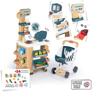 Magazin pentru copii Smoby Market cu 34 accesorii - Img 2