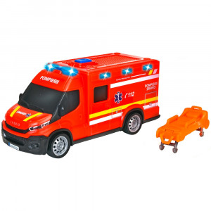 Masina ambulanta Dickie Toys Iveco Daily Ambulance 1:32 18 cm rosu - Img 1