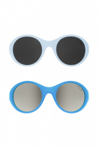 Ochelari de soare pentru copii MOKKI Click & Change, protectie UV, bleu, 0-2 ani, set 2 perechi