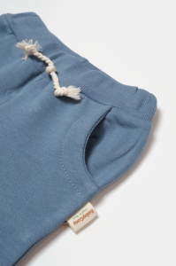 Pantaloni lungi, Two thread, 100%bumbac organic - Indigo, BabyCosy