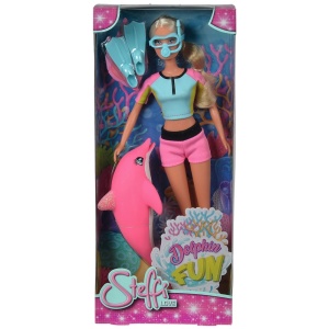 Papusa Simba Steffi Love Dolphin Fun 29 cm cu delfin si accesorii - Img 3