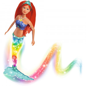Papusa Simba Steffi Love Sparkle Mermaid 29 cm cu lumini - Img 5