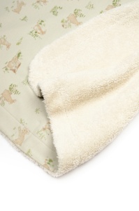 Paturica cu iepurasi pentru nou nascut, 85X85 cm, 100% bumbac organic, Rabbit, BabyCosy