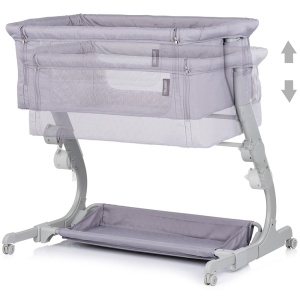 Patut co-sleeper Chipolino Eleganza cu laterala culisanta cloud - Img 3