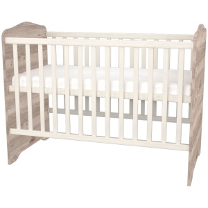 Patut copii din lemn cu sertar Hubners Sofia 120x60 cm crem nisip - Img 5