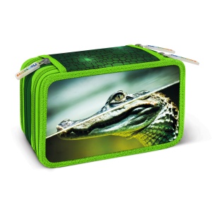 Penar echipat - Animale cu 3 fermoare (18 markere si 18 creioane colorate) - 13 x 20 x 6.5 cm (12 buc/display) - Img 7