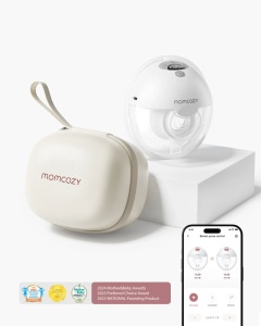 Pompa de san Momcozy Hands-free M5 Smart Grey, control prin aplicatie