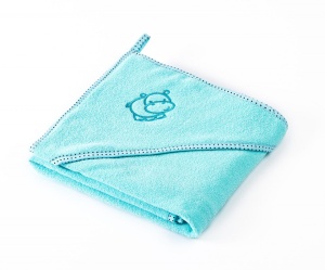 Prosop cu gluga Sensilllo HIPPO 80x80 cm Turquoise