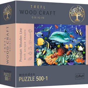 PUZZLE TREFL DIN LEMN 500+1 PIESE VIATA MARINA - Img 8