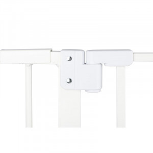 Qmini - Poarta siguranta Thor, 74 - 109.4 cm, Inchidere automata, Sistem dublu de blocare, Otel, Alb