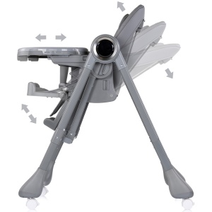 Scaun de masa si leagan electric Chipolino Master Class 2 in 1 charcoal - Img 6