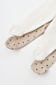 Set 2 pantaloni cu botosei bebe unisex Girafa, Baby Cosy, 100% bumbac organic