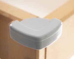 Set 4 protectii pentru colturi mobila BabyJem, gri