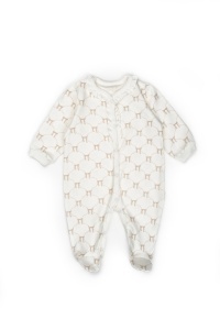 Set de 10 piese pentru nou nascut, Bow, stone, 100% bumbac organic, BabyCosy - Img 3