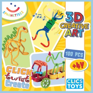 Set de construit cu magnet Spaghetteez 100 piese - Img 7